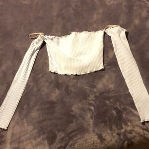 Forever 21 pastel blue crop top